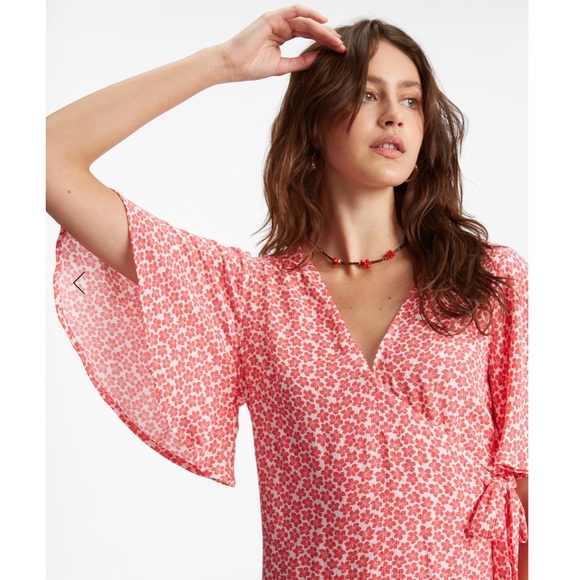 NWT Billabong All For You Mini Wrap Dress - Picture 3 of 8